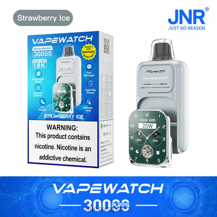 JNR Vape Nicotine Content - JNR vape hodinky jahodový led 40XX410