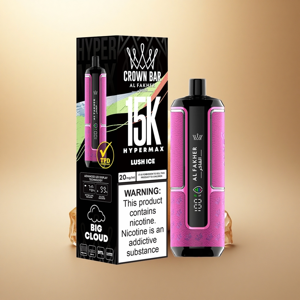 Al Fakher Crown Bar 15K Hypermax Čerstvý led s 600mAh a 6mg/ml nikotinu