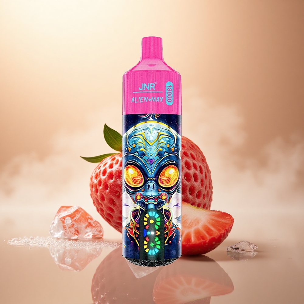 JNR Alien Max 18000 Jahodový led s dvojitým mesh coil a 850mAh