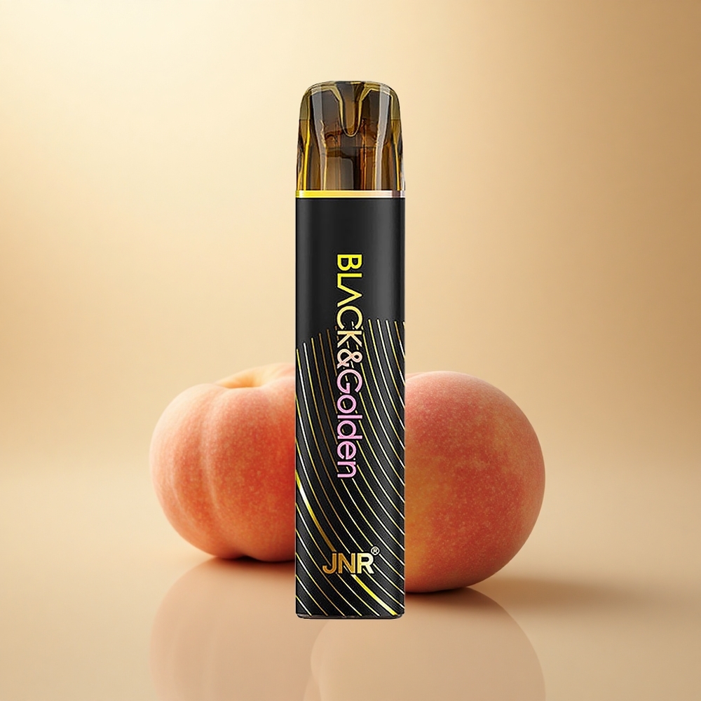 JNR Black&Golden 600+200 Broskev Mango 550mAh 2ml Nikotin 2%