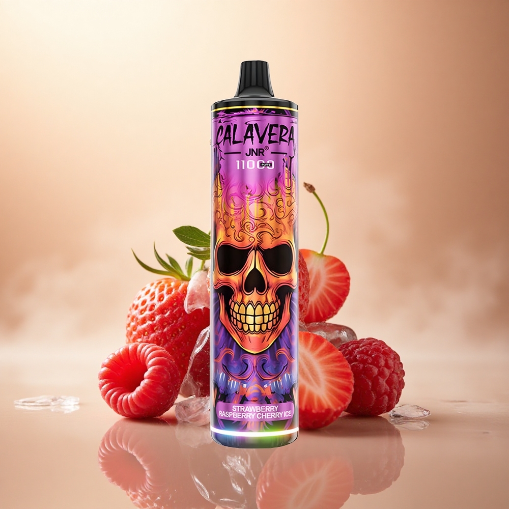 JNR Calavera 11000 Jahodovo Malinovo Třešňové Ice s 850 mAh a 21ml