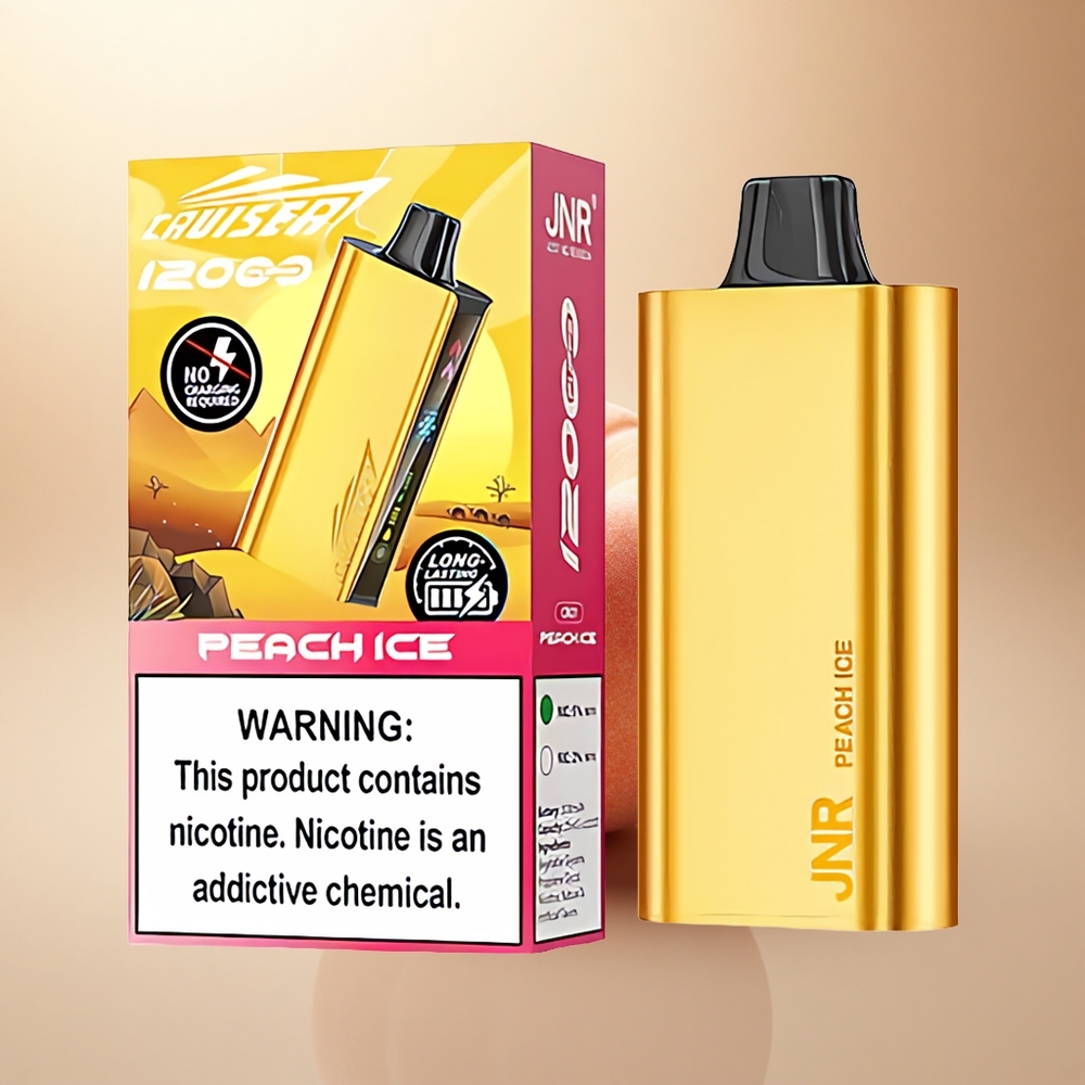 JNR Cruiser 12000 Broskevový Led s 50mg Nikotinu a 3500mAh Baterií