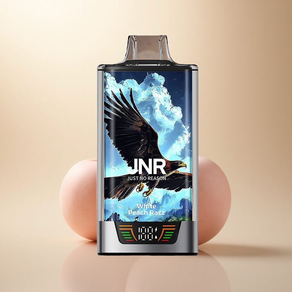 JNR Falcon Pro 28000 Bílá broskev Razz 30ml 950mAh 5% nikotin