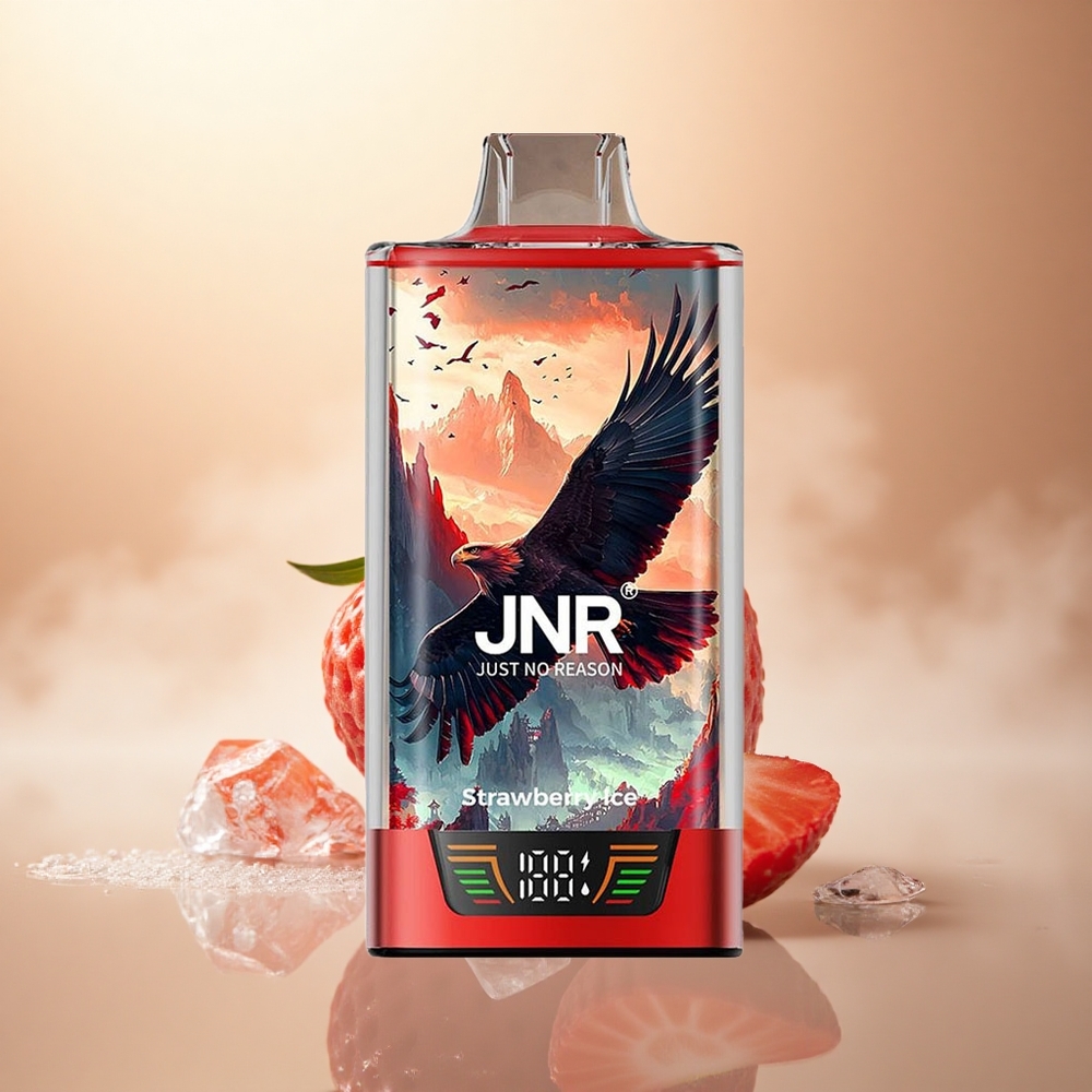 JNR Falcon Pro 28000 Jahodový Led 30ml 5% nikotinu 950mAh