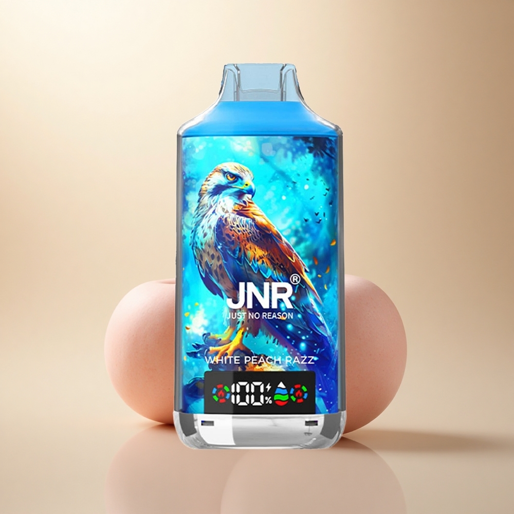 JNR Falcon X 18000 Bílá Broskev Razz 750mAh Dual Mesh