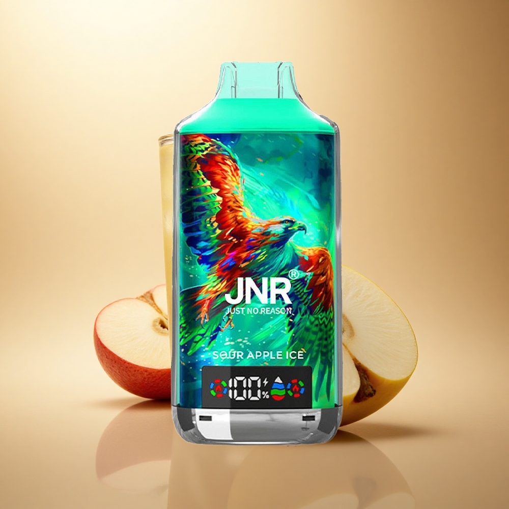 JNR Falcon X 18000 Kyselé Jablko Led s 24ml a 5% nikotinu