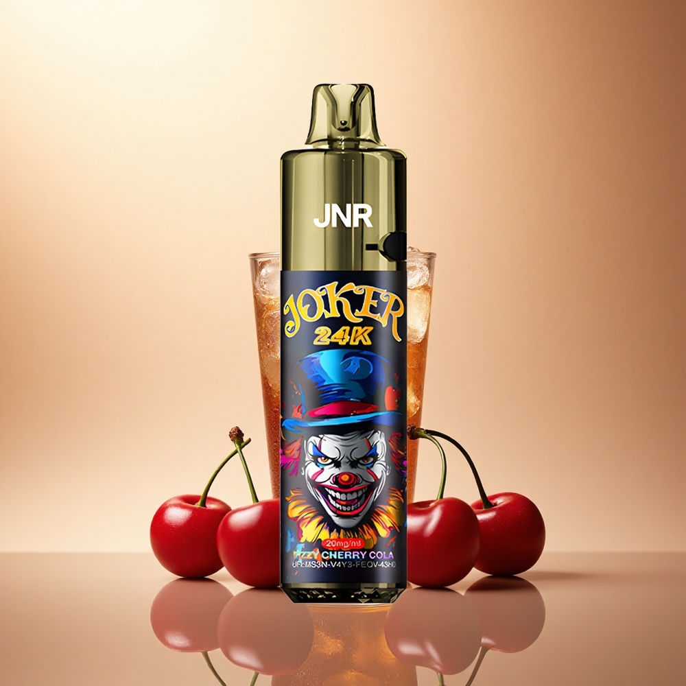 JNR Joker 24K Šumivá Třešňová Kola s viditelnou hladinou náplně a 800mAh baterií