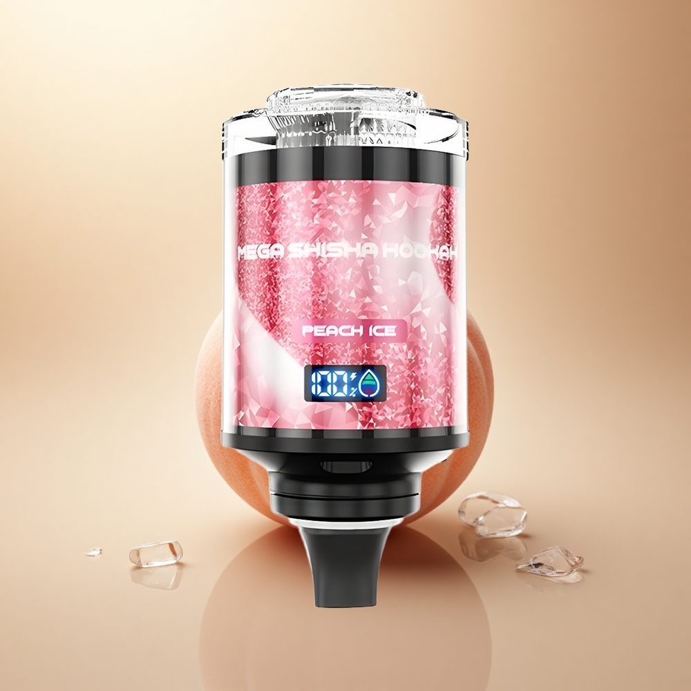 JNR Mega Shisha Hookah 100K Broskvový led s 2200mAh a 2% nikotinu