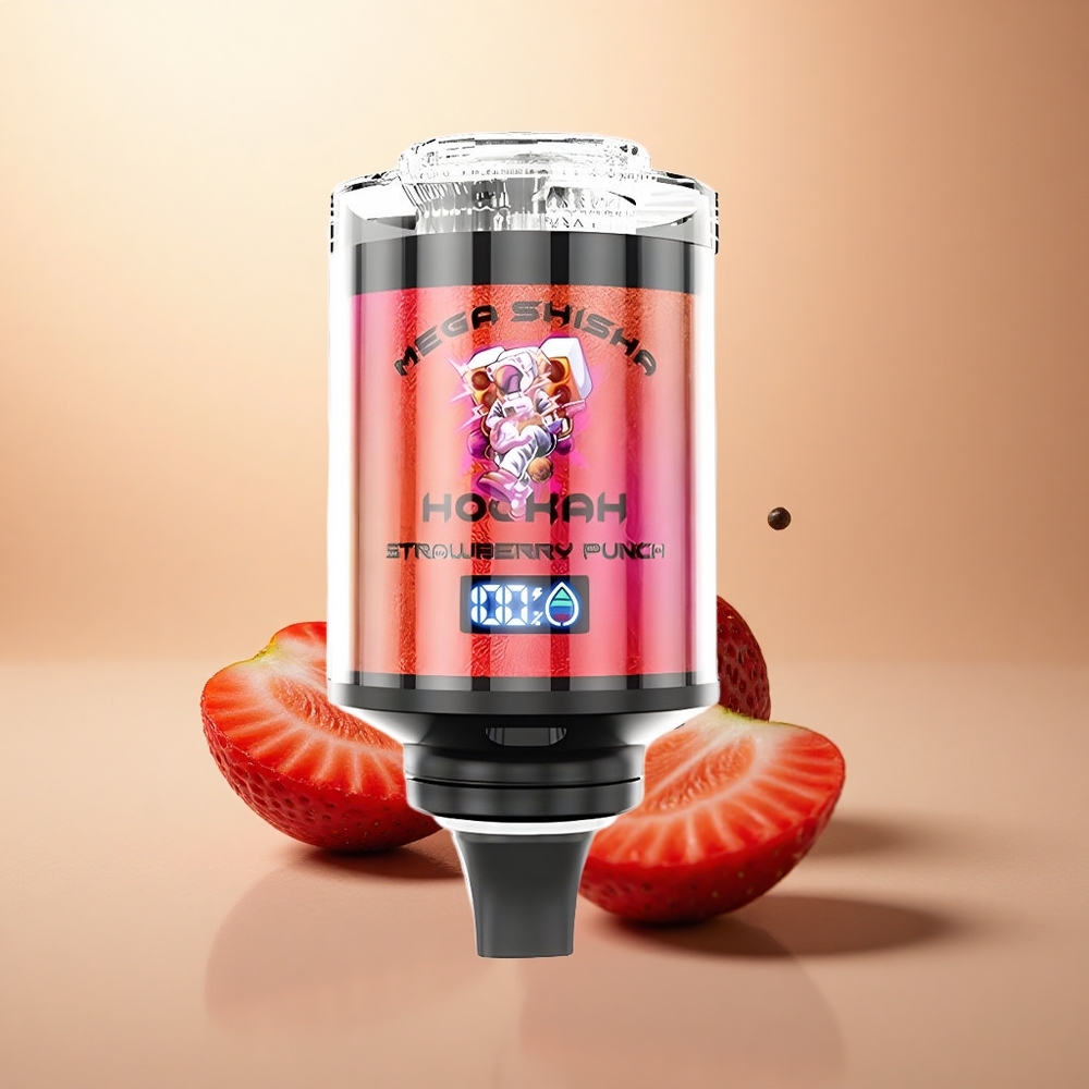 JNR Mega Shisha Hookah 100K Jahodový Punč 2200mAh 60ml 2% nikotin