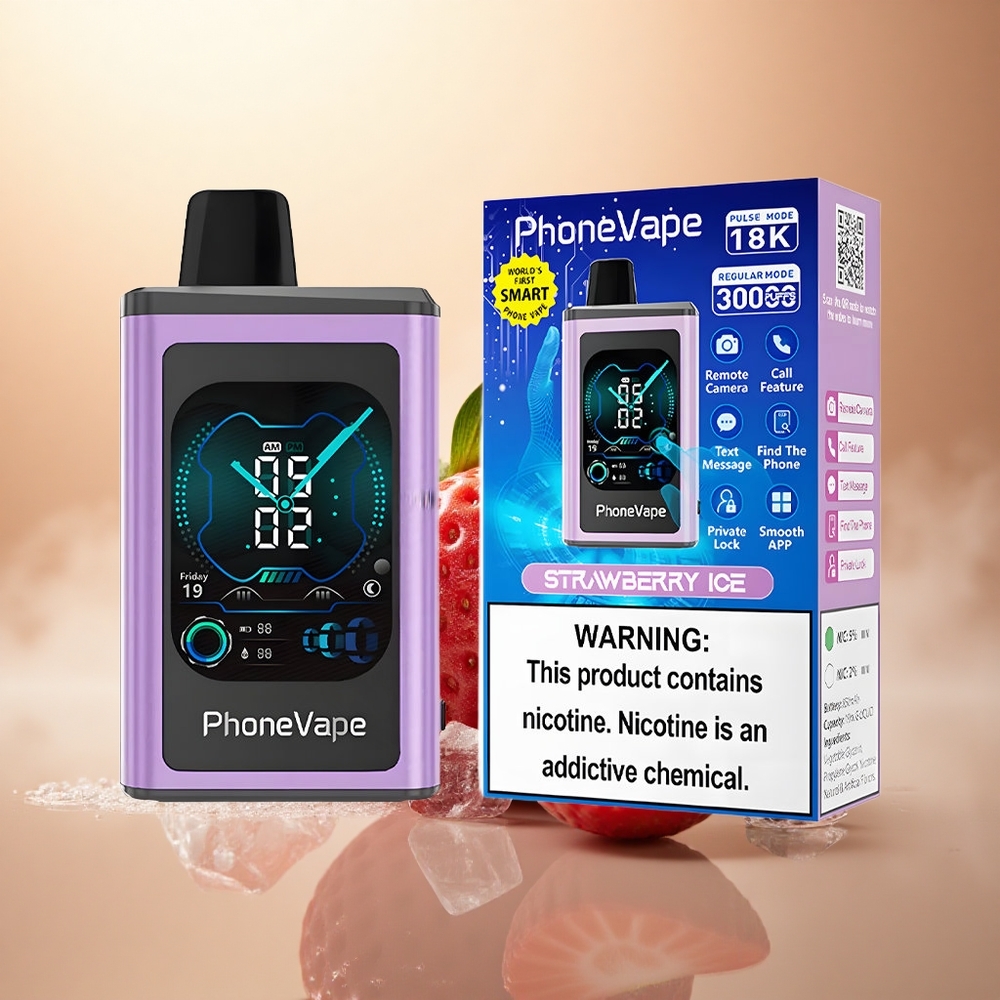 JNR PhoneVape 30000 Jahodová Zmrzlina s 850mAh a Nikotinem 2%