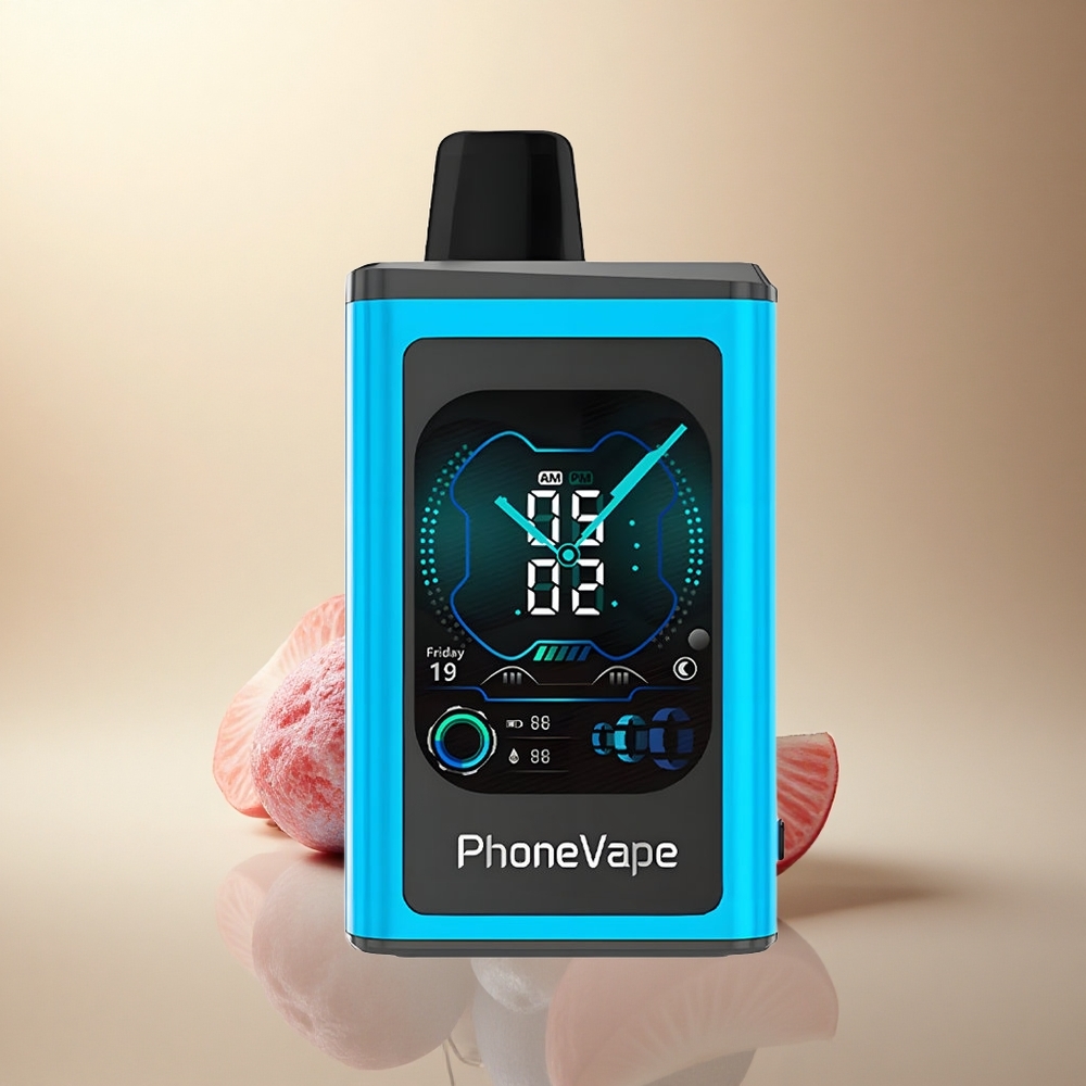 JNR PhoneVape 30000 Modrá Malina Led 850mAh Typ-C 5% Nikotin