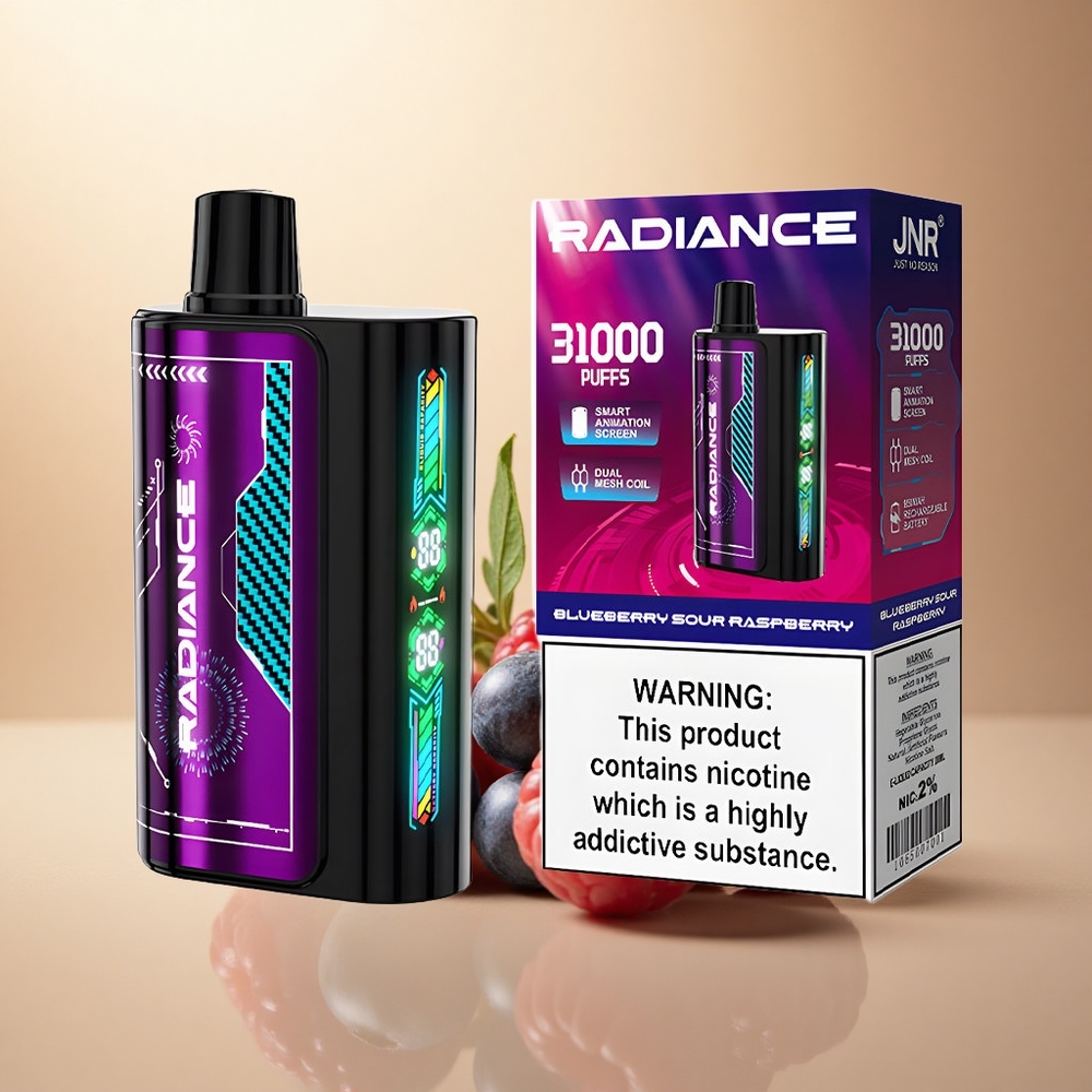 JNR Radiance 31000 Borůvka Kyselá Malina 28ml 2% nikotinu 950mAh