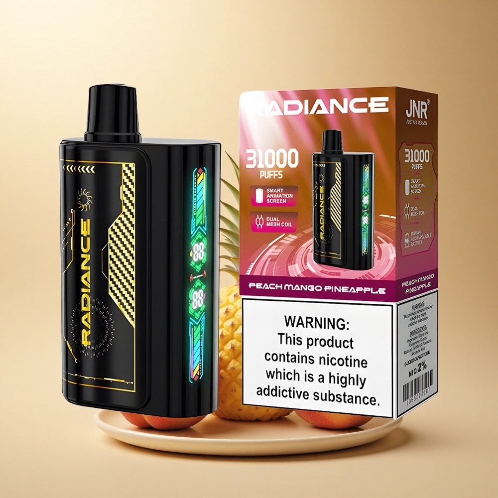 JNR Radiance 31000 Broskev Mango Ananas s 2% nikotinu a 950 mAh baterií