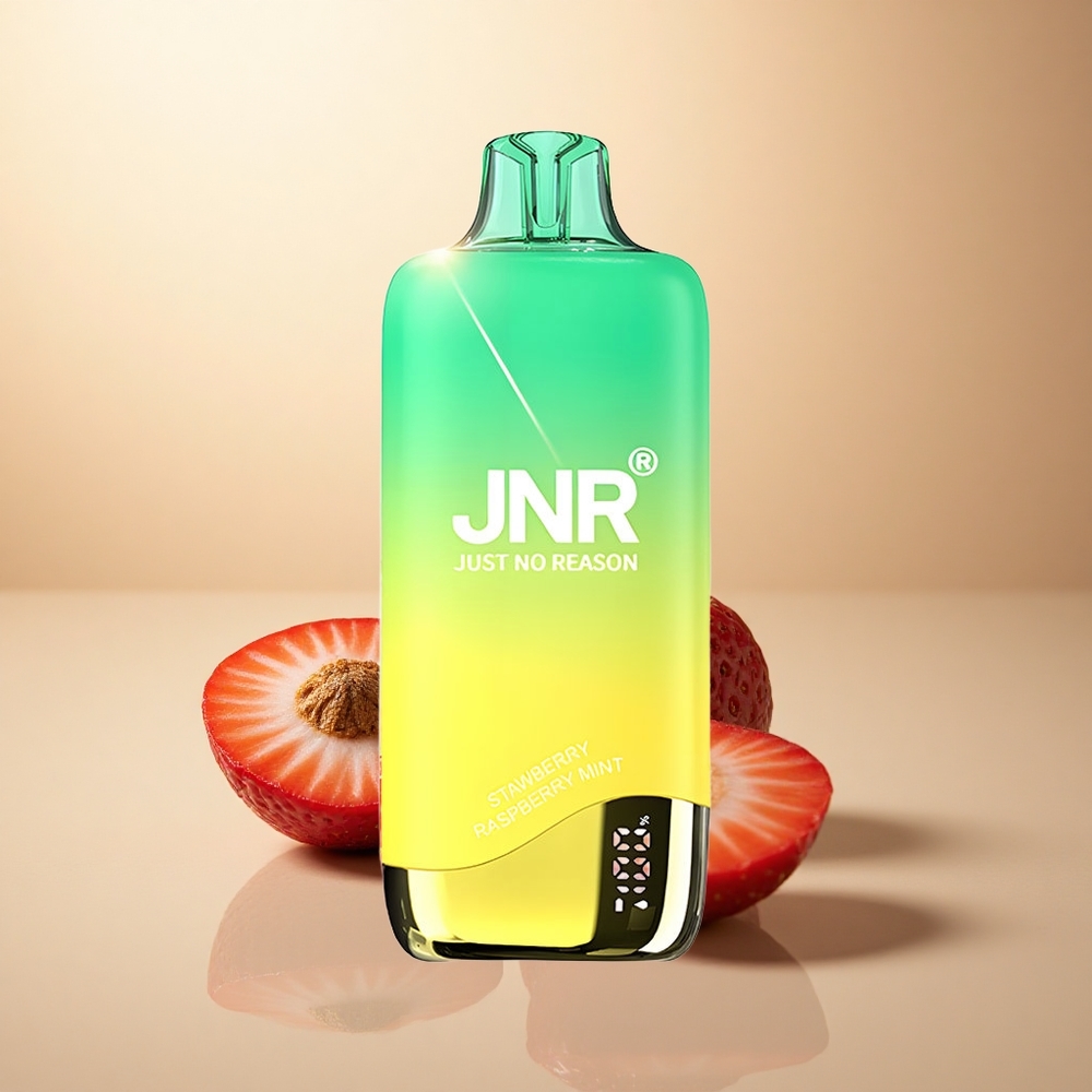 JNR Rainbow 10500 Jahodová Broskvová Máta s 600mAh a 0% nikotinu
