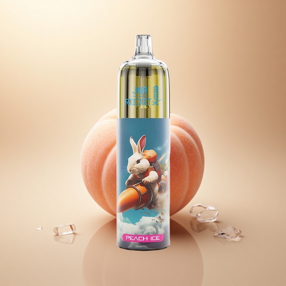 JNR Rocket-X 12400 Broskevový Led s Nastavitelným Průtokem Vzduchu a 850mAh