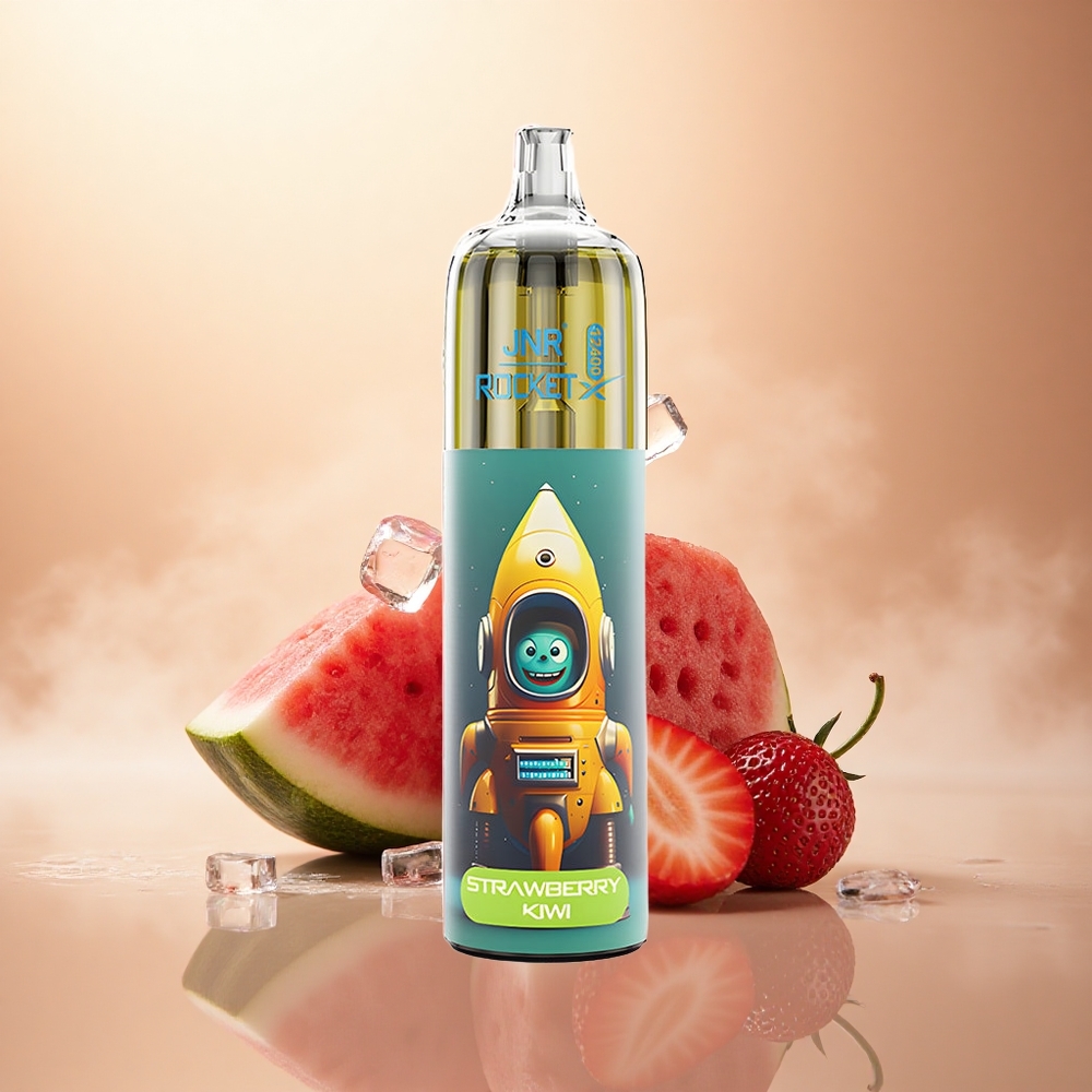 JNR Rocket-X 12400 Jahodový Melounový Led s 850mAh a Nastavitelným Průtokem Vzduchu