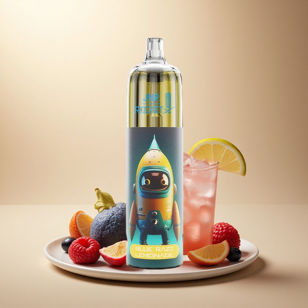 JNR Rocket-X 12400 Modrá Malina Limonáda s RGB osvětlením a 850mAh baterií