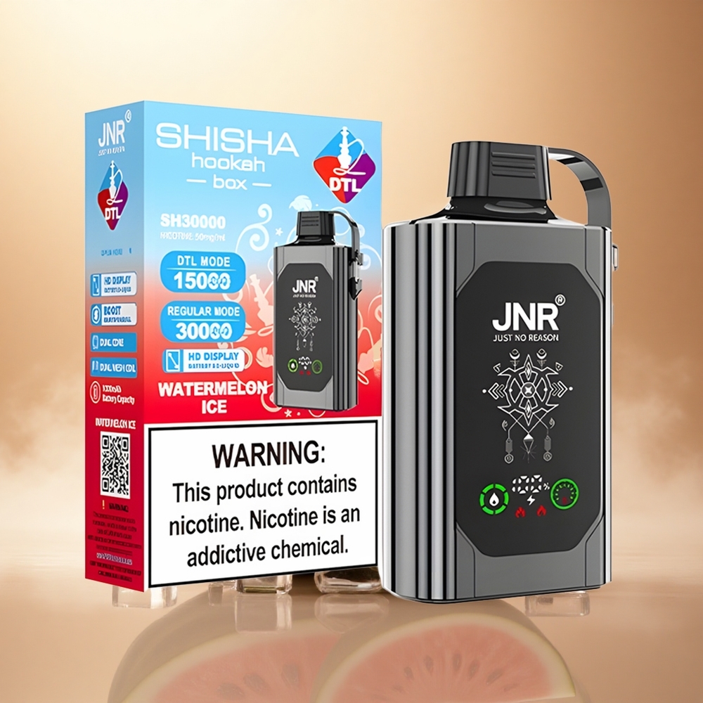 JNR Shisha Hookah Box 20500 Melounový Led s 25ml a 5% nikotinu
