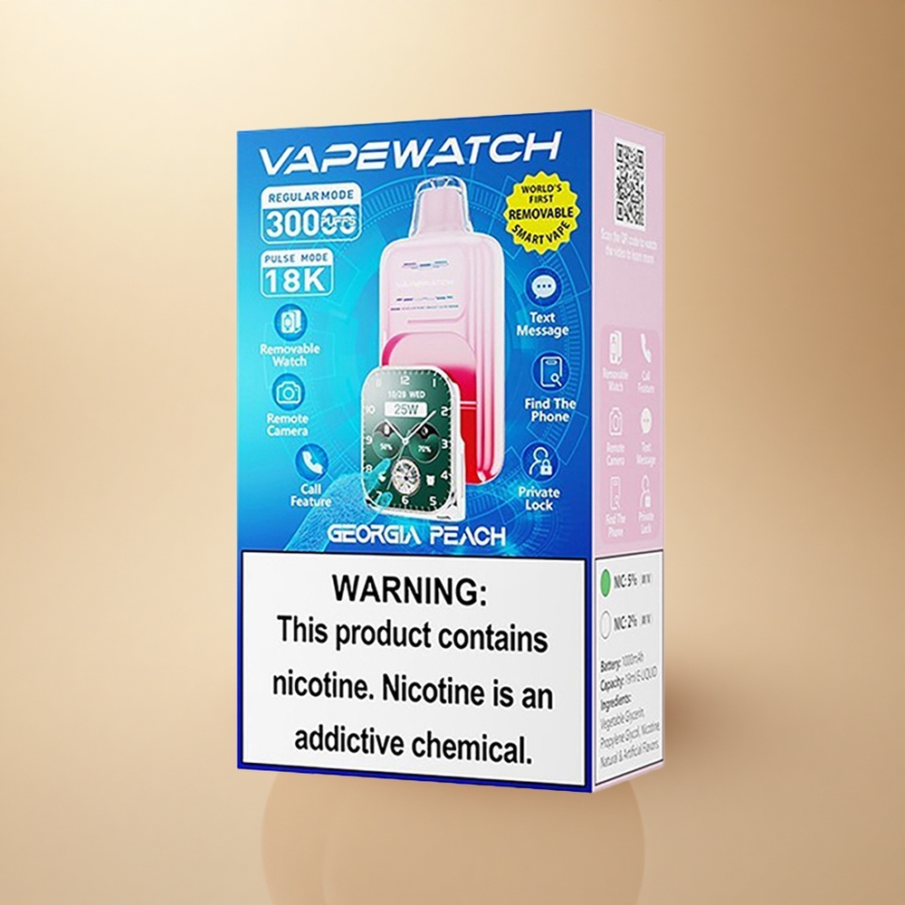 JNR VapeWatch 30000 Broskev z Georgie 1000mAh 19mL 5% nikotin