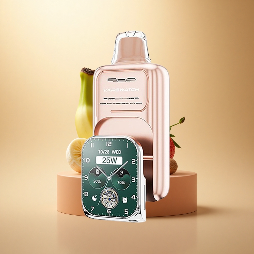 JNR VapeWatch 30000 Jahodovo-Bananový 1000mAh 19mL Dual Mesh