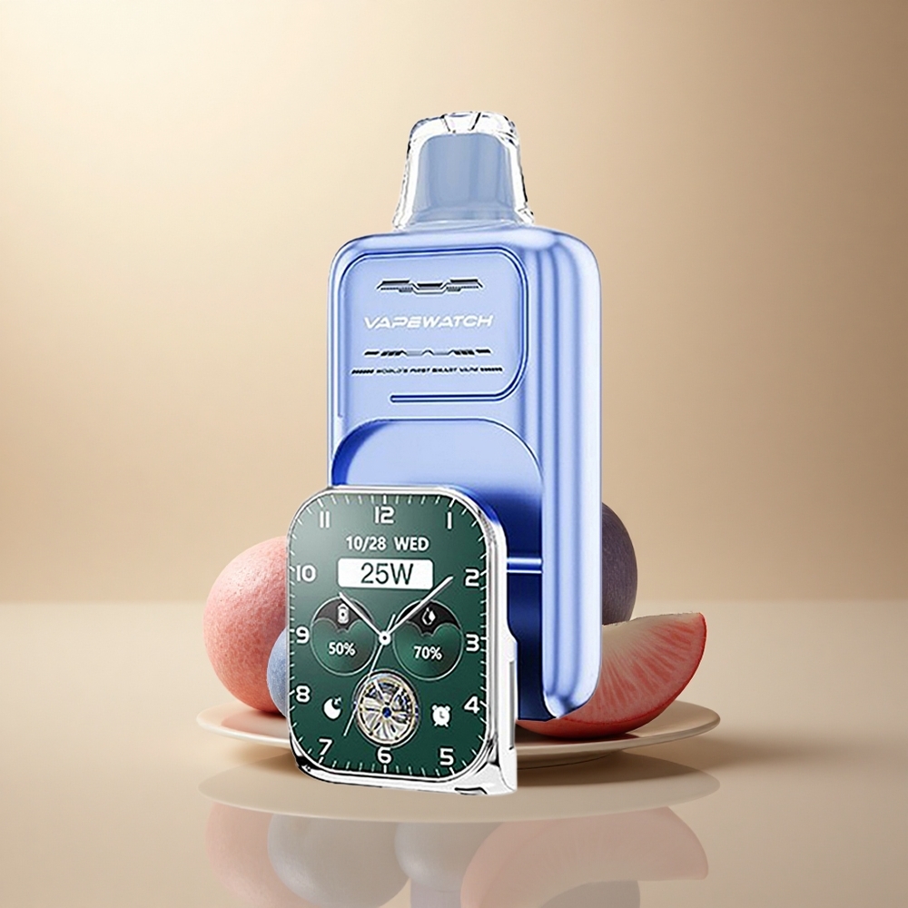 JNR VapeWatch 30000 Modrý Malinový Led s 19mL a 5% nikotinu