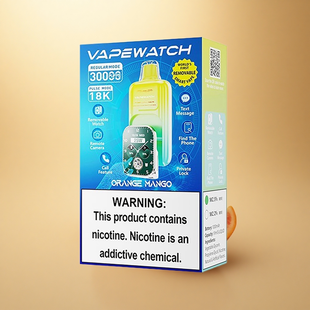 JNR VapeWatch 30000 Pomerančové Mango 1000mAh Dual Mesh