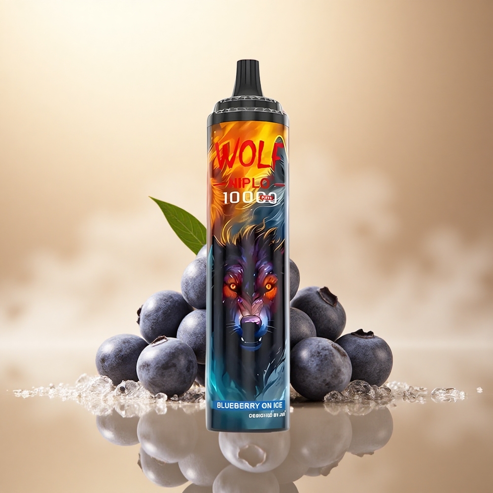 JNR Wolf Niplo 10000 Borůvka na ledu 20ml 5% nikotinu 650mAh