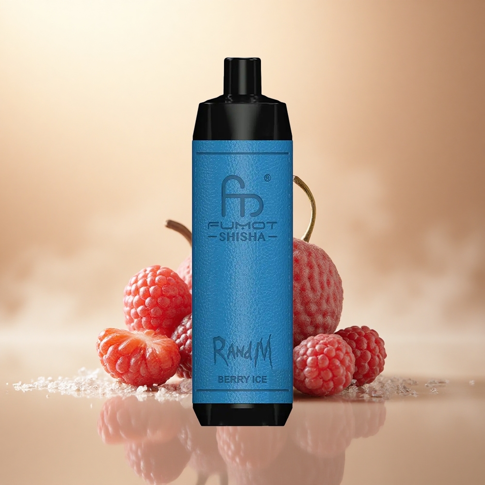 RandM Fumot Shisha 10000 Puffs Borůvkový Led s 18ml a 850 mAh