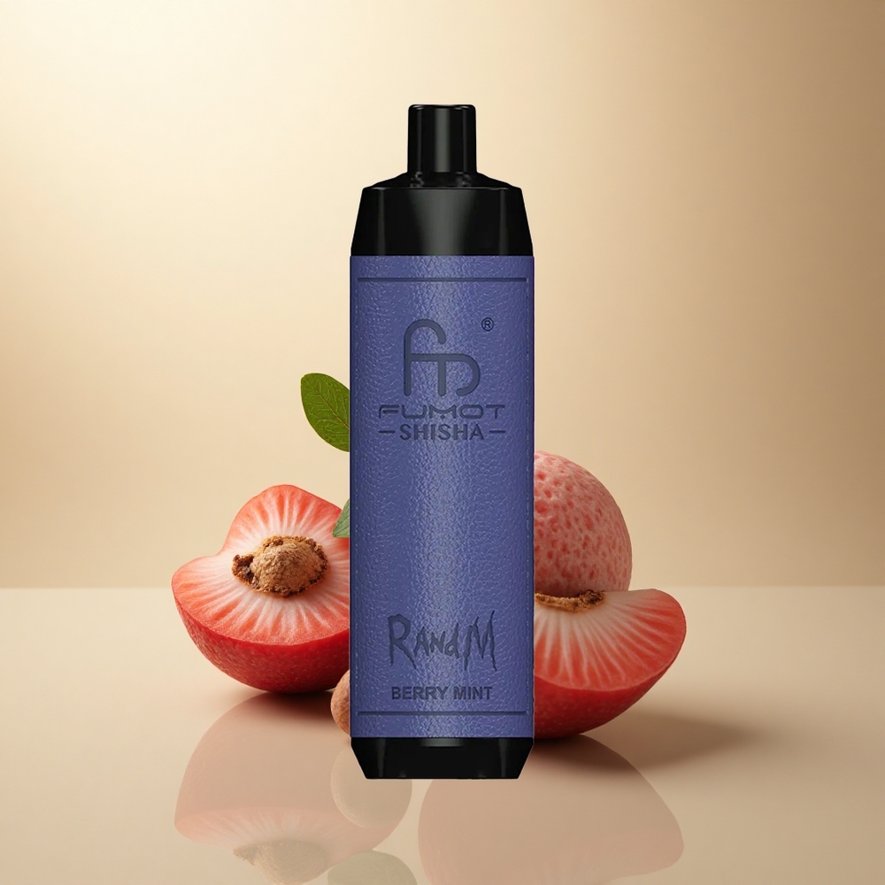 RandM Fumot Shisha 10000 Puffs Borůvková Měsíčka s 0,5% nikotinu a 850mAh baterií
