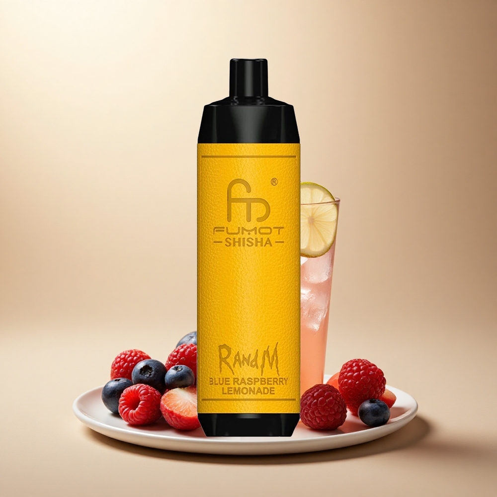 RandM Fumot Shisha 10000 Puffs Borůvkovo Citronová Limonáda s 0,5% Nikotinu a 850 mAh