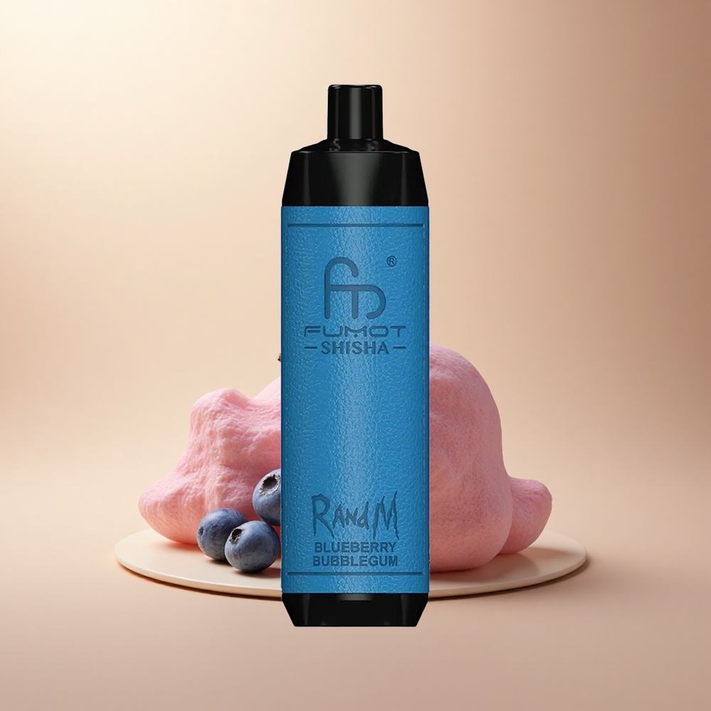 RandM Fumot Shisha 10000 Puffs Borovnicová Žvýkačka s 18ml e-kapalinou a 0,5% nikotinu