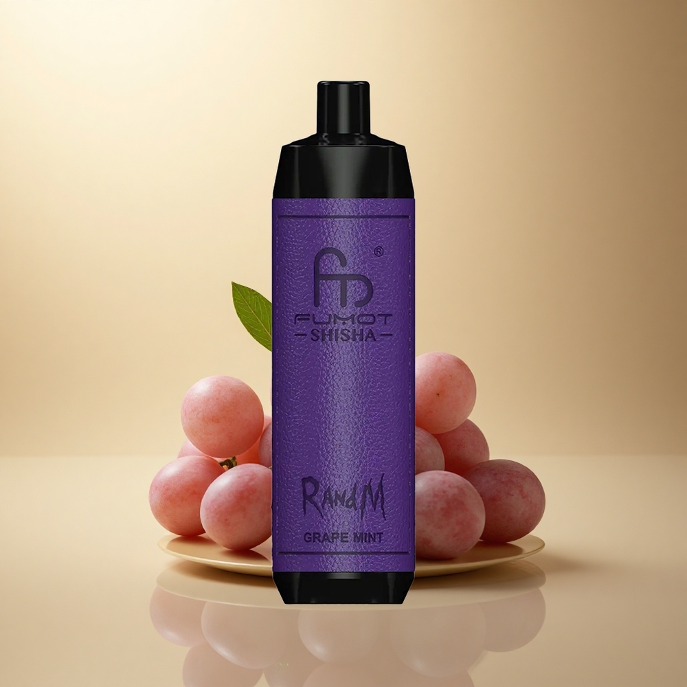 RandM Fumot Shisha 10000 Puffs Hroznová Máta s 0,5% nikotinu a 850 mAh baterií