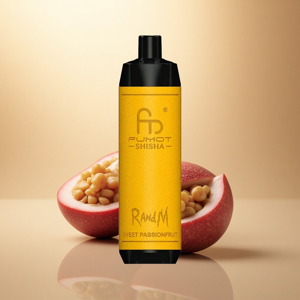 RandM Fumot Shisha 10000 Puffs Sladké Maracuja s 0,5% nikotinu a 850 mAh