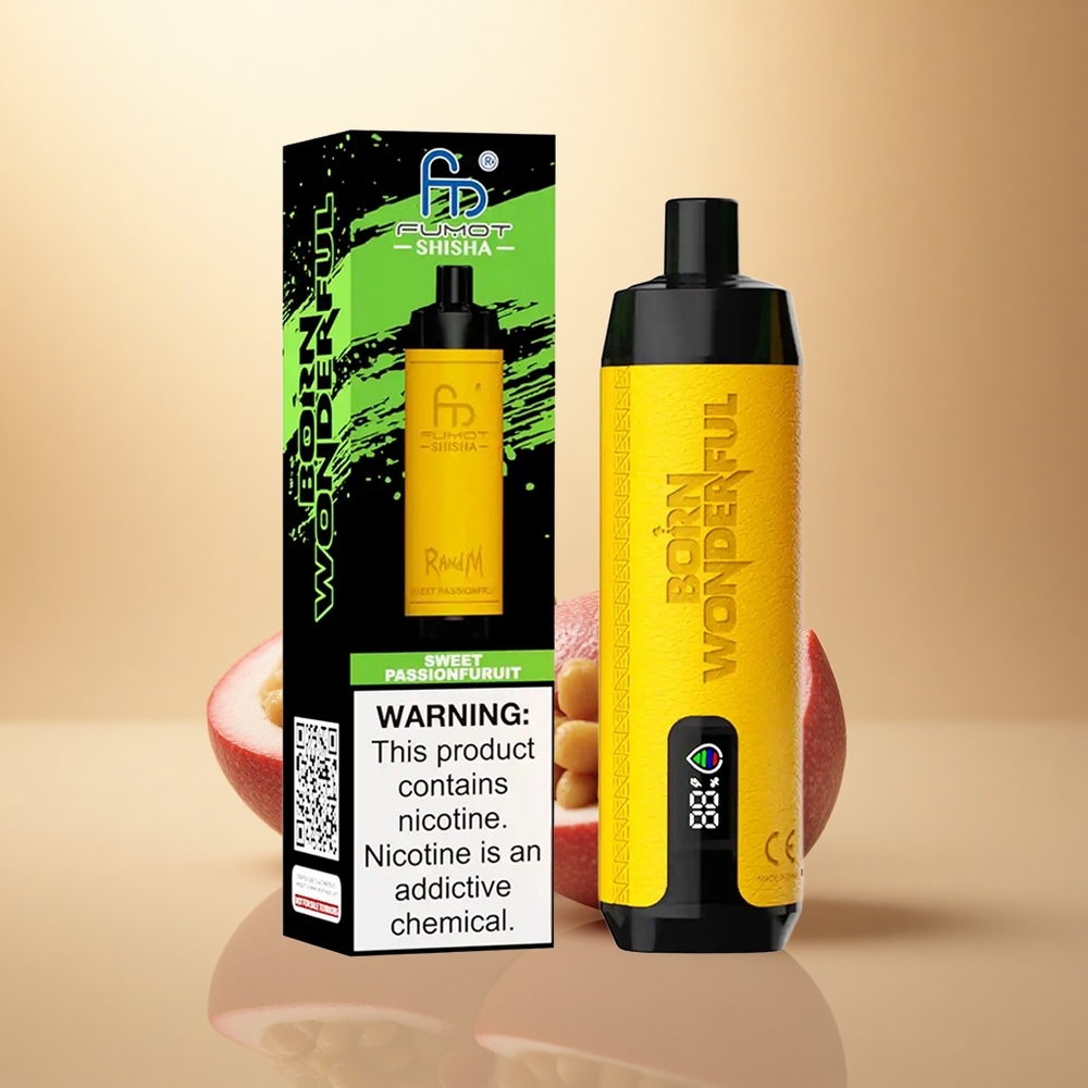 RandM Fumot Shisha 10000 Puffs Sladké Maracuja s 0,5% nikotinu a 850 mAh