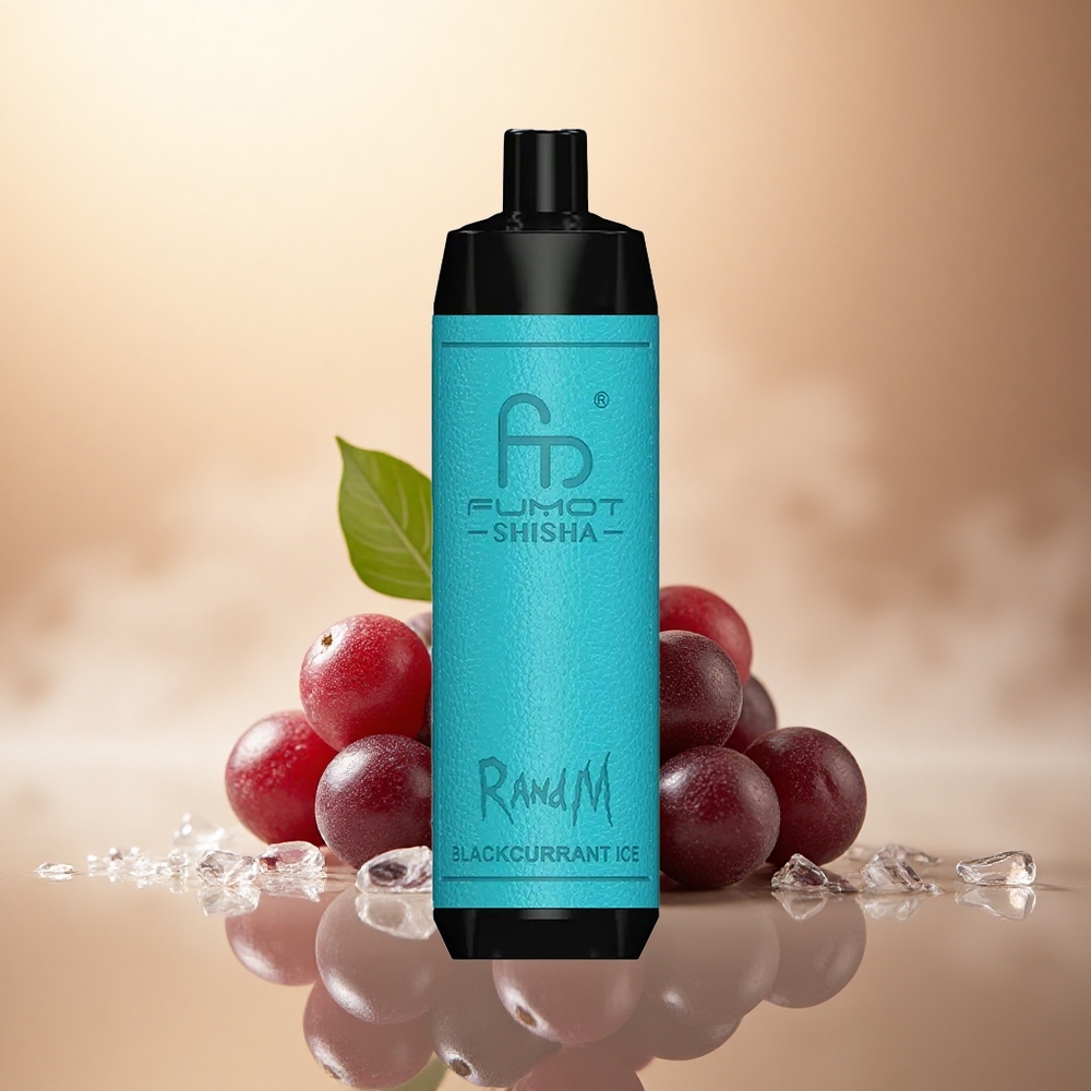 RandM Fumot Shisha 10000 Puffs Černý rybíz Ledový s 0,5% nikotinu a 850 mAh