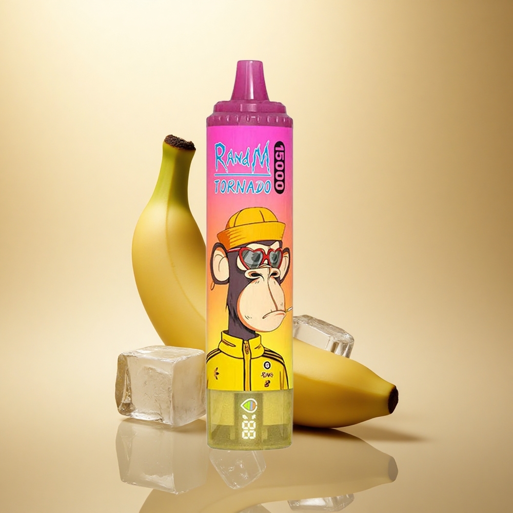 RandM Fumot Tornado 15000 Puffs Banánový Led s 25ml a 850mAh