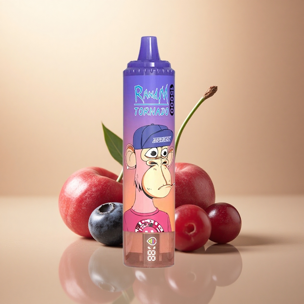 RandM Fumot Tornado 15000 Puffs Borovice Třešeň Brusinka 25ml 850mAh