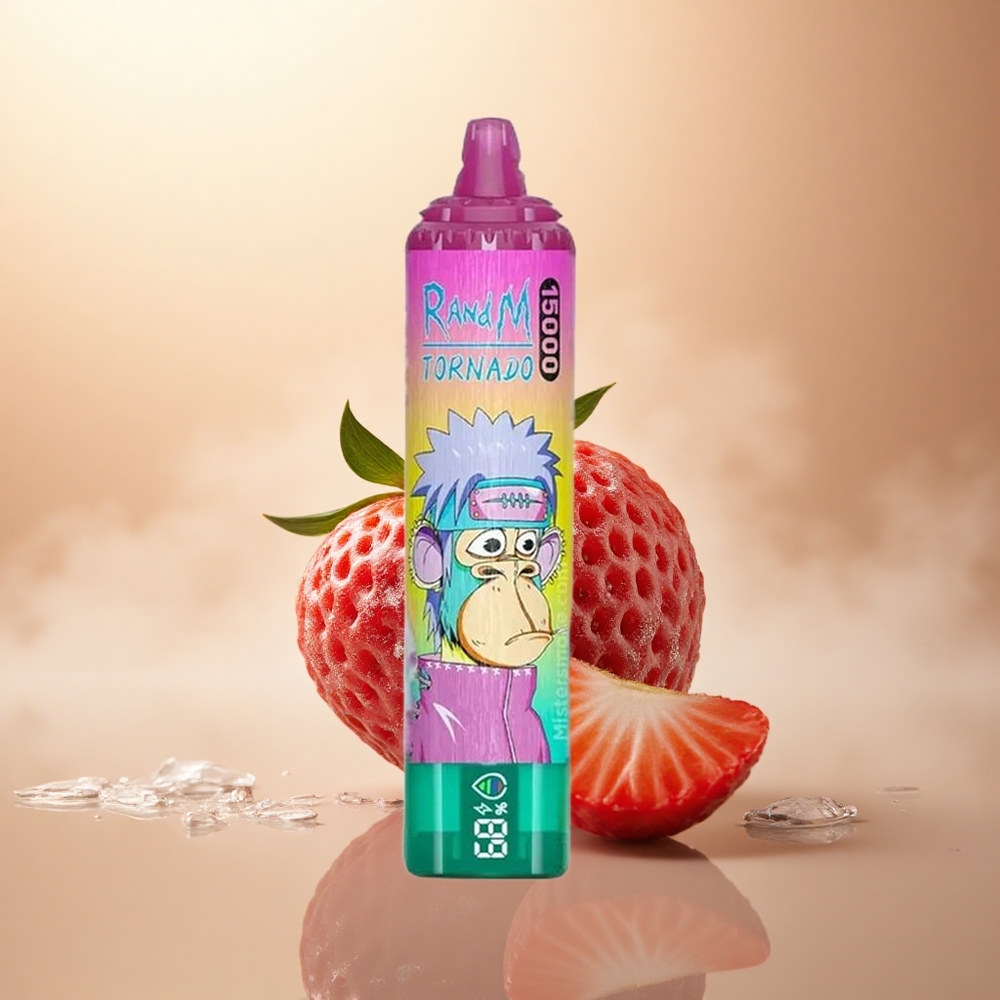 RandM Fumot Tornado 15000 Puffs Mražené jahody 25ml 5% nikotinu 850mAh