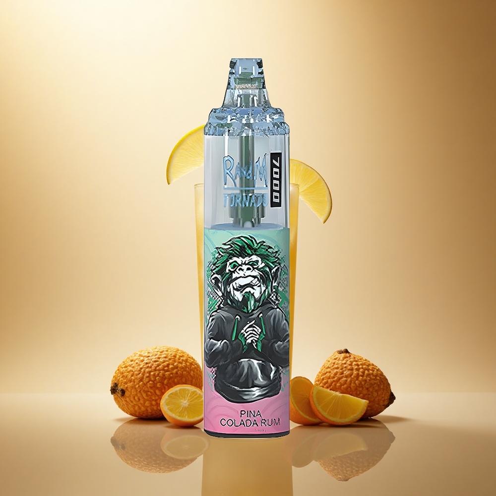 RandM Fumot Tornado 7000 Puffs Ananasový Kokos Rum 14ML 850mAh Mřížkové Cívky