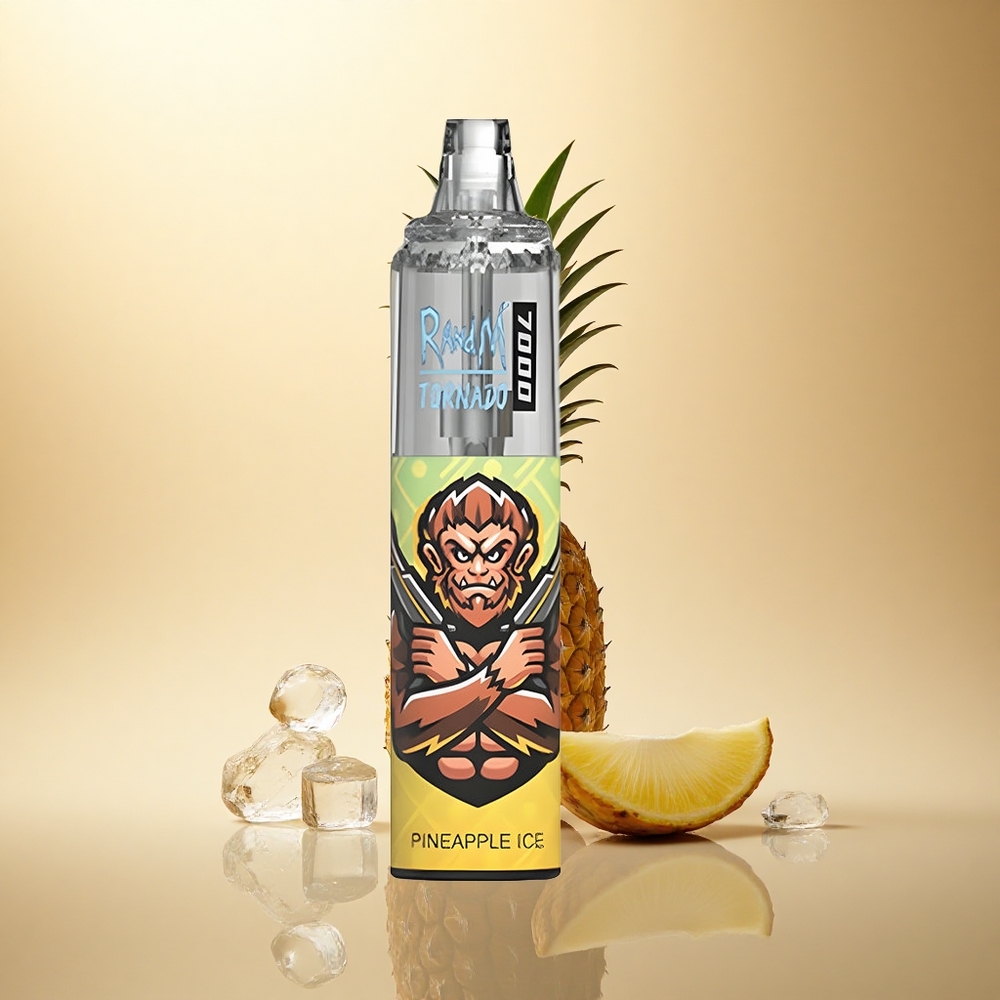 RandM Fumot Tornado 7000 Puffs Ananasový Led 14ML 850mAh 5% Nicotine