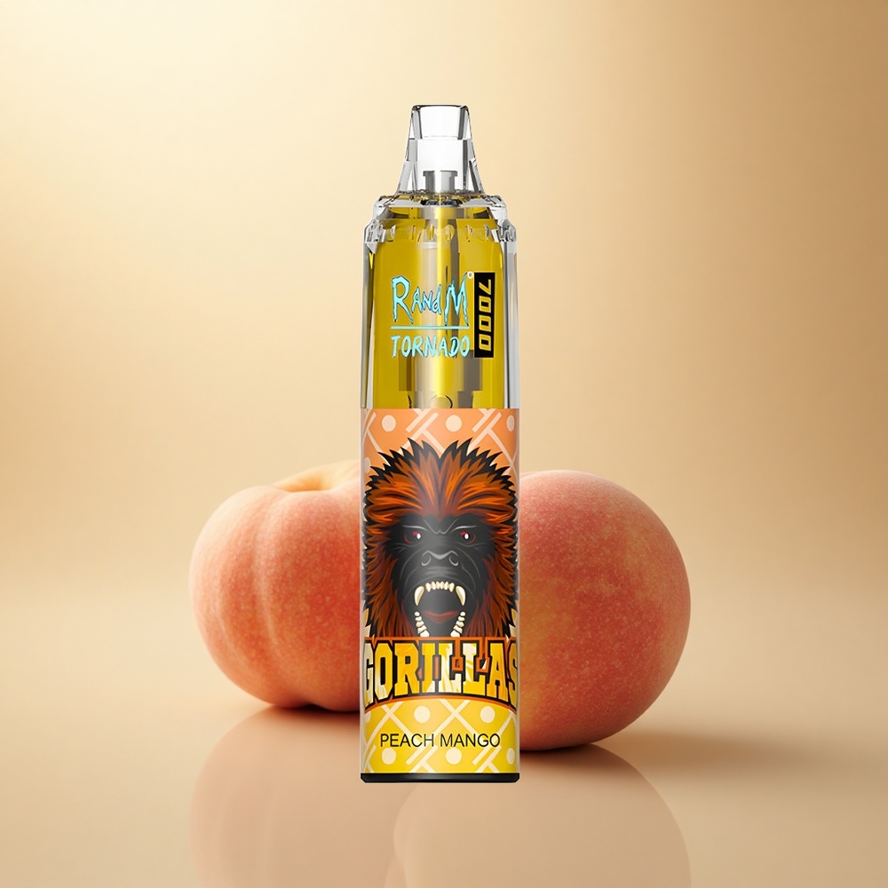 RandM Fumot Tornado 7000 Puffs Broskev Mango 14ML 850mAh Mesh