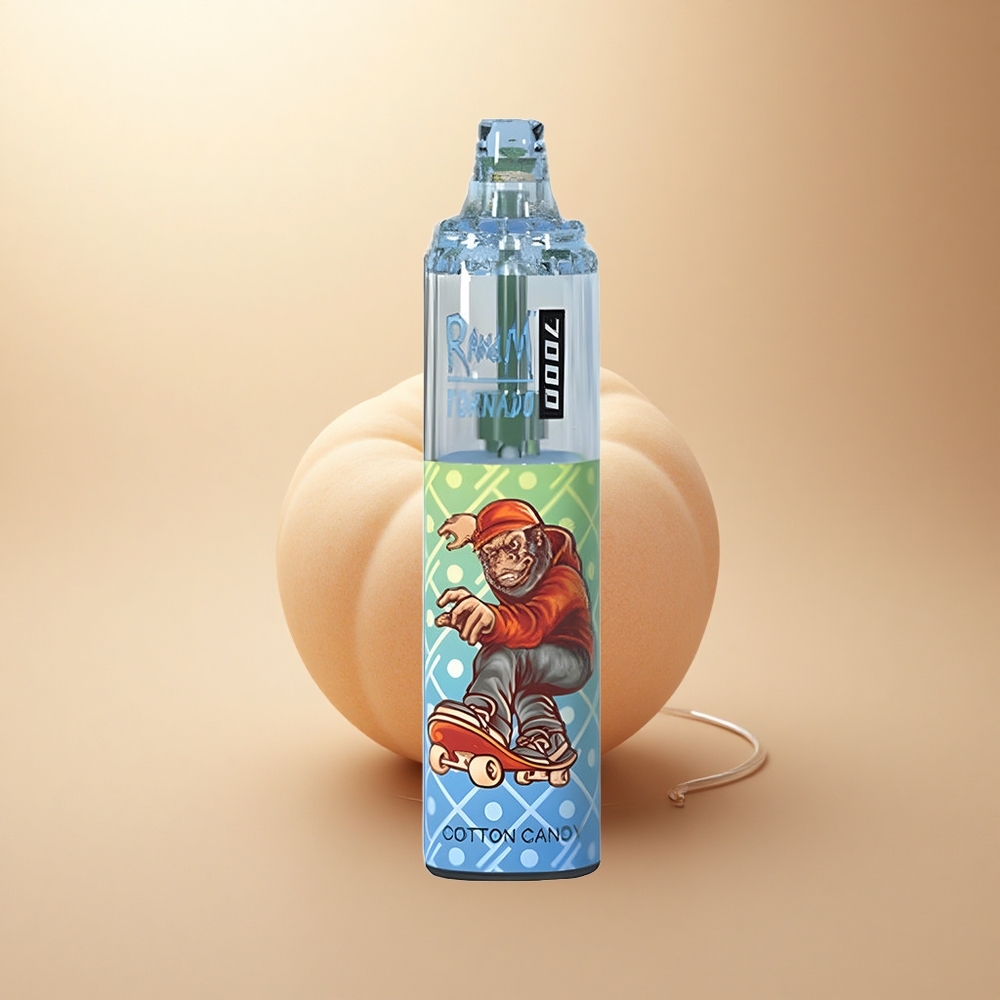 RandM Fumot Tornado 7000 Puffs Cukrová Vata s 14ML a 5% nikotinu