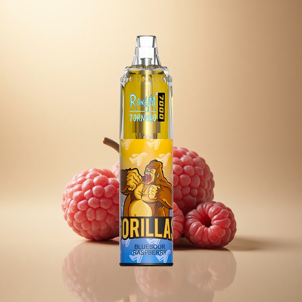 RandM Fumot Tornado 7000 Puffs Malinový Modrý Kyselý s 5% nikotinu a 850 mAh