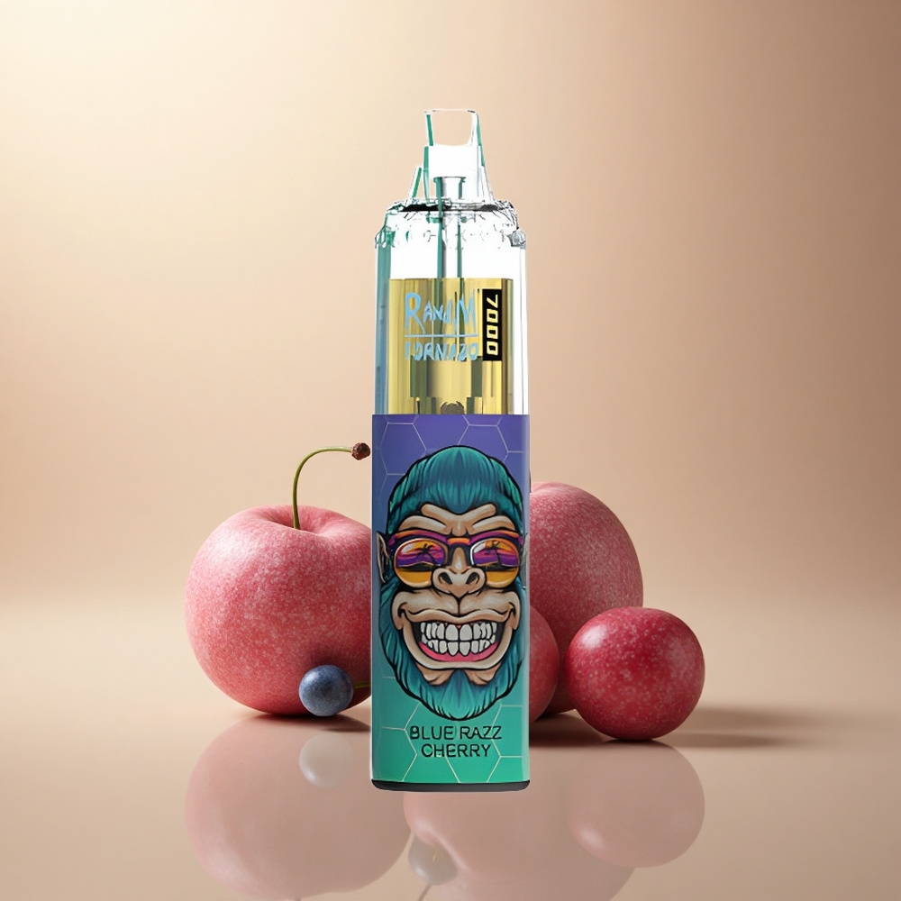 RandM Fumot Tornado 7000 Puffs Modrá Malina Třešeň 14ml 850mAh Mesh