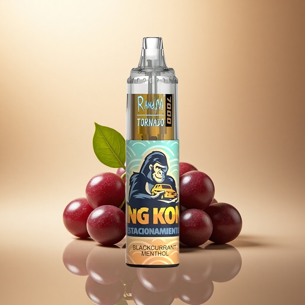 RandM Fumot Tornado 7000 Puffs Černý rybíz Mentol 850 mAh