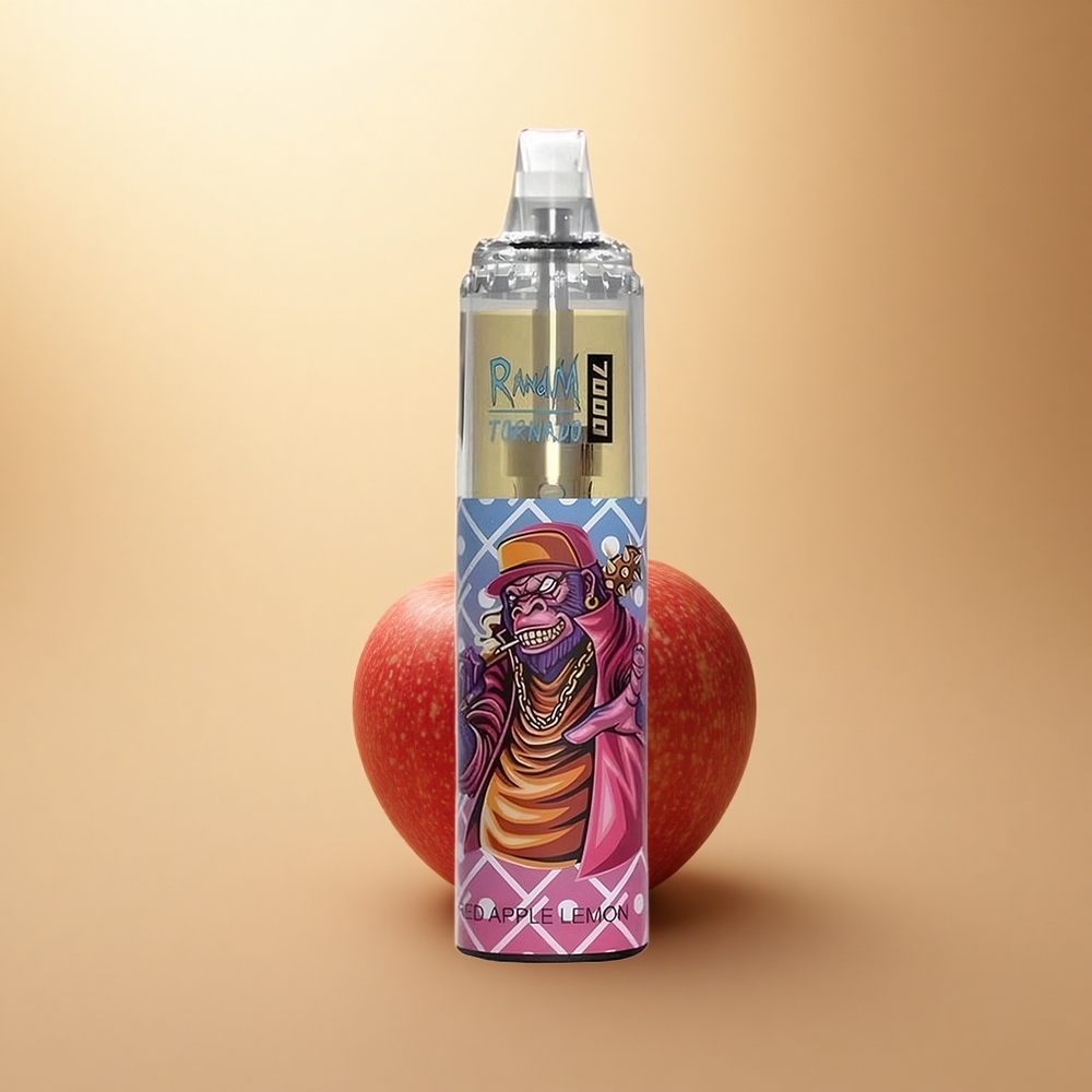 RandM Fumot Tornado 7000 Puffs Červené Jablko Citrón s 14 ML a 850 mAh
