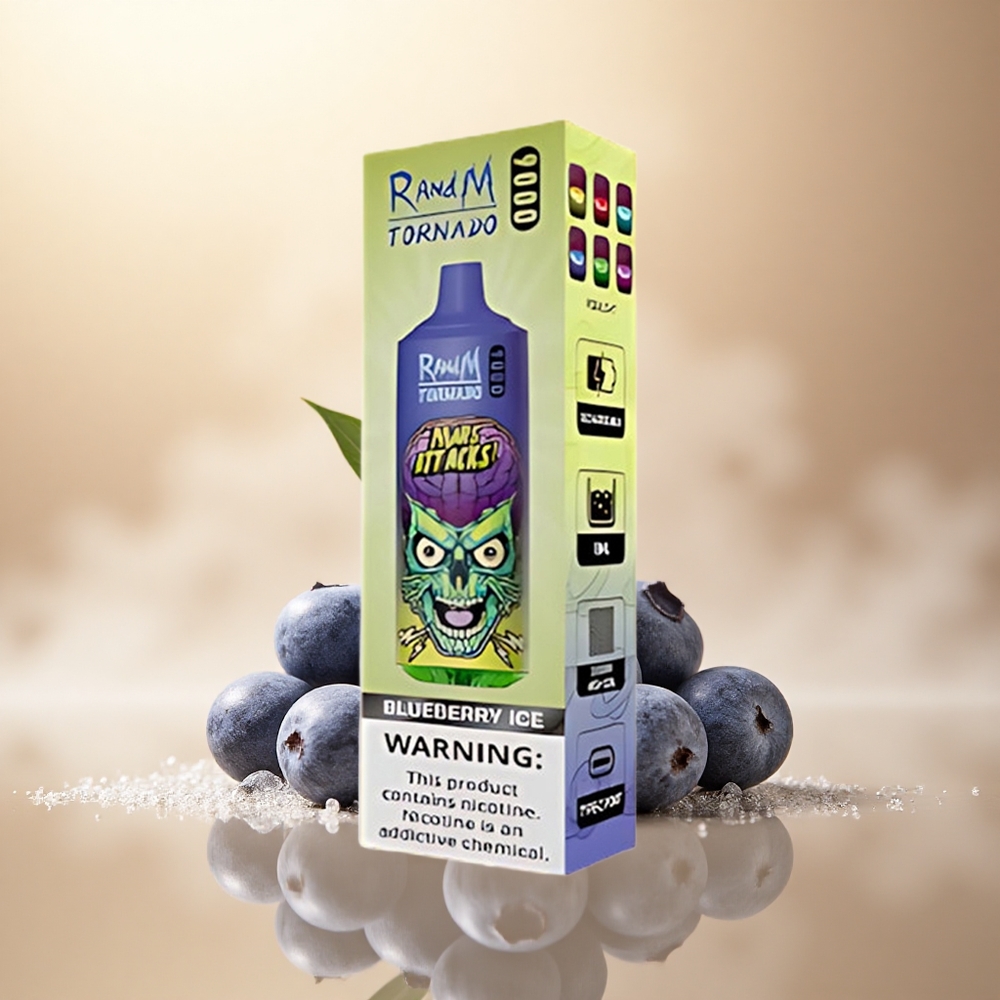 RandM Fumot Tornado 9000 Puffs Borovice Ledová 18 mL 850 mAh Mřížková Cívka