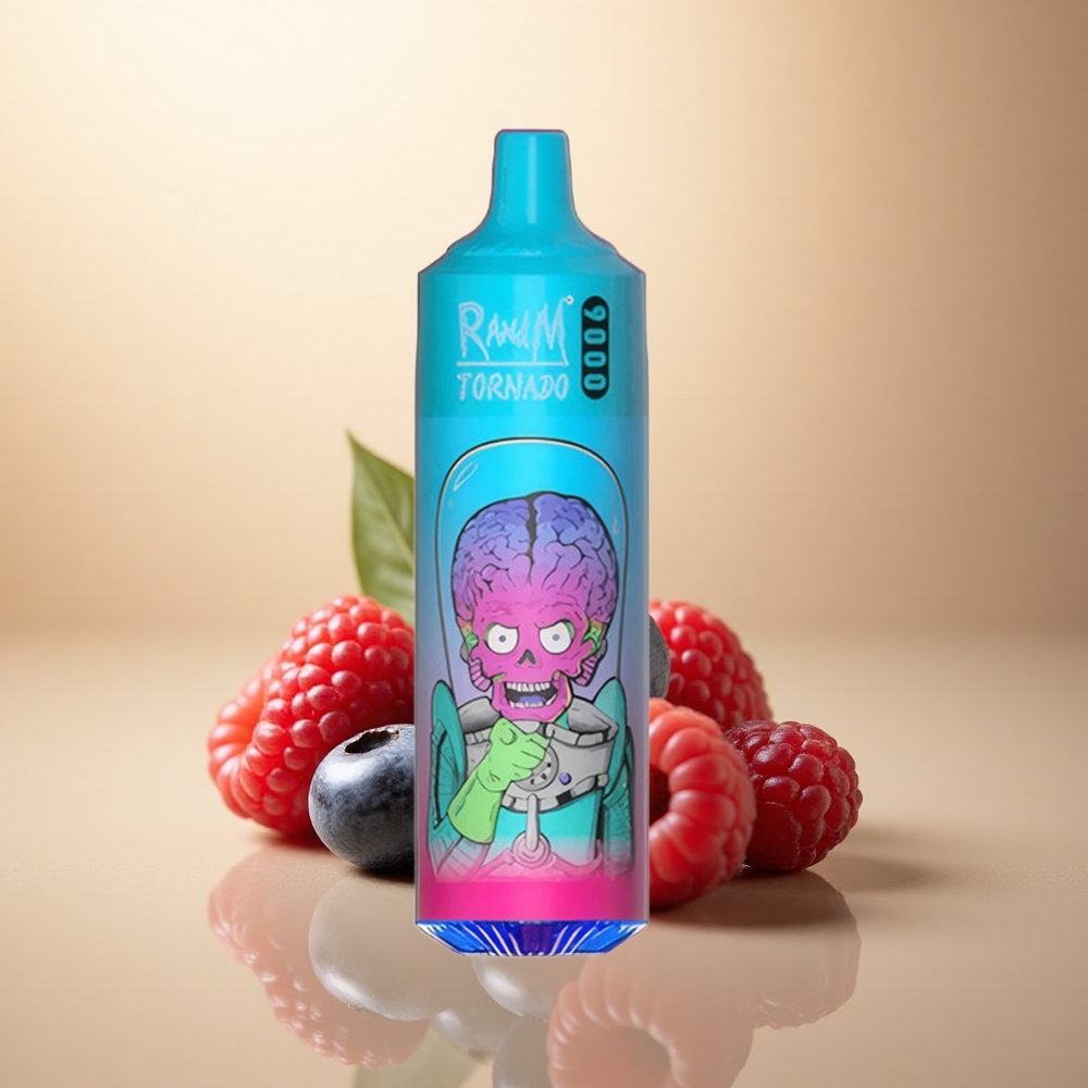 RandM Fumot Tornado 9000 Puffs Borovinkovo Malinovo 850 mAh 18 mL Mesh