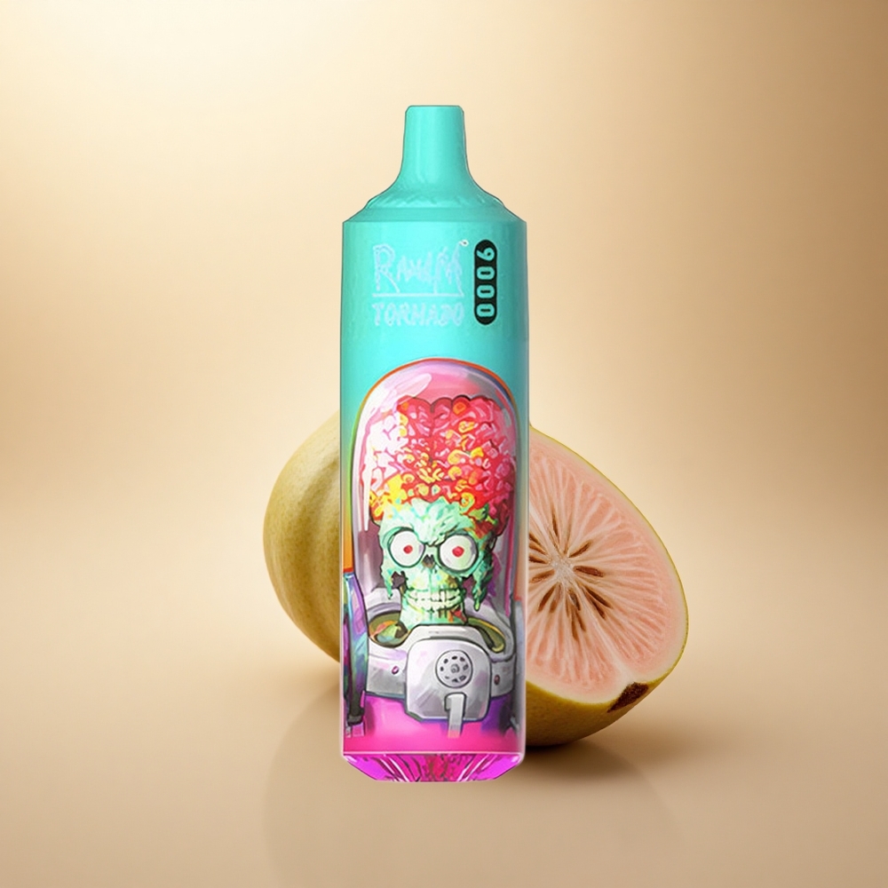 RandM Fumot Tornado 9000 Puffs Guava Ice s Mřížkovou Cívkou a 850 mAh