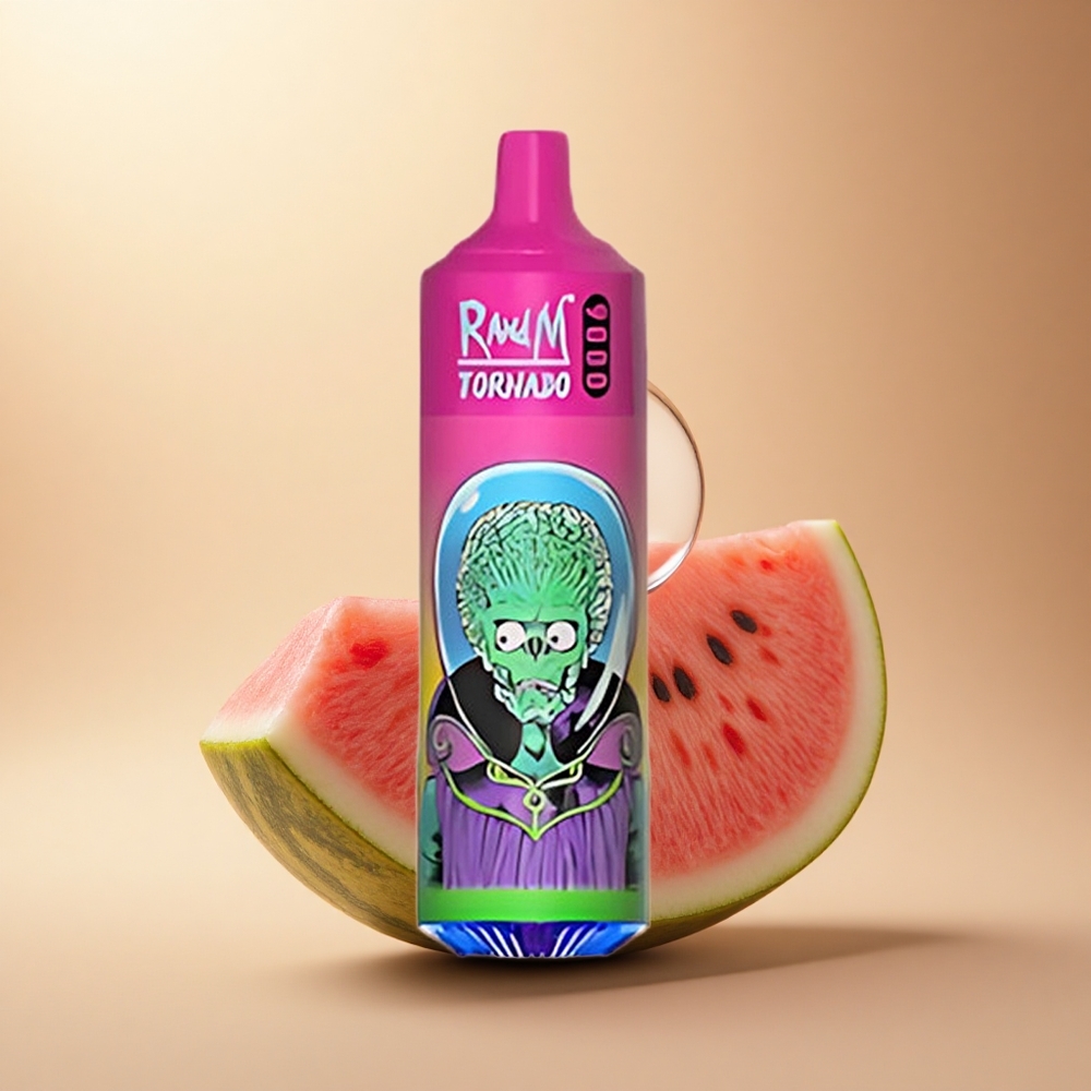 RandM Fumot Tornado 9000 Puffs Melounová Bubnová Žvýkačka s 18 mL a 850 mAh